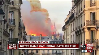 Notre Dame Cathedral engulfed in flames