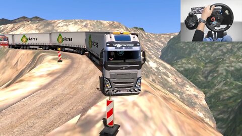 Road Train On Dangerous Mountain Road _ Mega Transports _ Euro truck simulator 2 _ Volvo truck