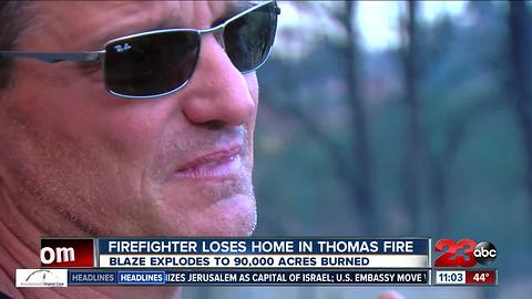 Ventura County Fire Captain his home in Thomas Fire