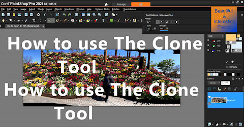 Using the clone tool in Paint Shop Pro