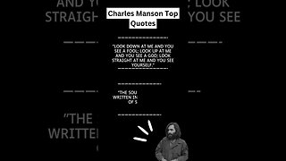 Charles Manson Quotes! #quotes #crime #truecrime #criminal #charlesmanson #shorts #horrorshorts