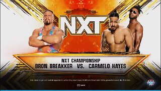 NXT Battleground Carmelo Hayes w/Trick Williams vs Bron Breakker for the NXT Championship