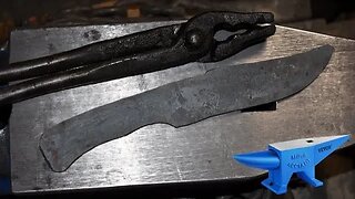 Vevor 132 pound anvil review: Forging a Harpoon Point Bowie