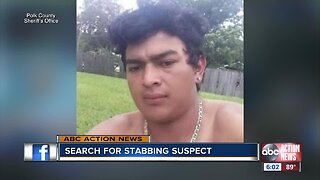 Stabbing suspect wanted in Polk County