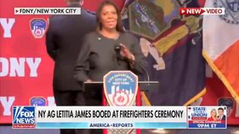 LMAO... NY AG Letitia James Is Met With Loud Boos And "Trump" Chants At FDNY Ceremony