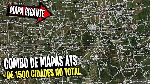MEGA COMBO DE MAPAS AMERICAN TRUCK SIMULATOR + DE 1500 CIDADES