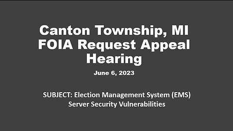 Dominion Election Management Server (EMS) Security Vulnerabilities FOIA Appeal