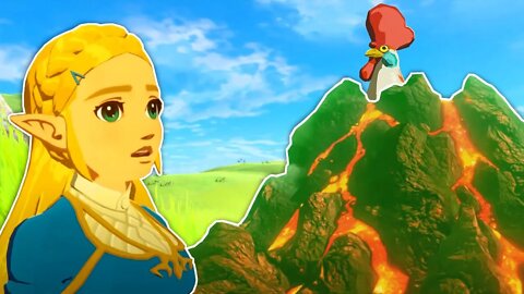 ZELDA throws a CUCCO into DEATH MOUNTAIN