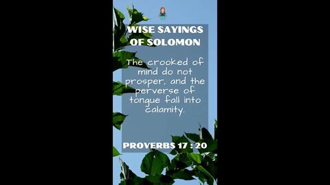 Proverbs 17:20 | NRSV Bible - Wise Sayings of Solomon