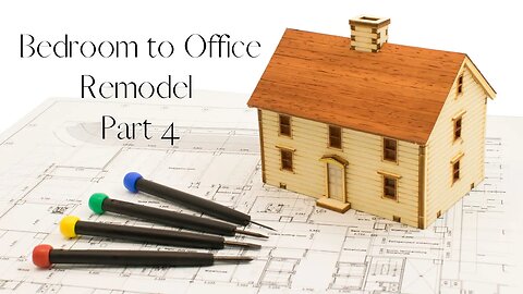 Bedroom to Office Remodel Part 4 #remodel #gray #office