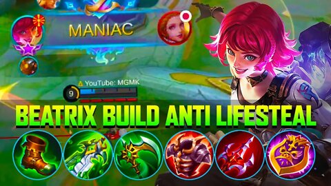 [4K] Beatrix Best Anti Lifesteal Build - Mobile Legends: Bang Bang