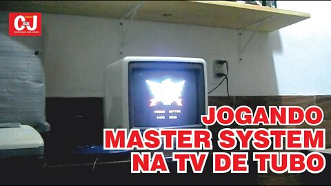 Jogando Master System na tv de tubo