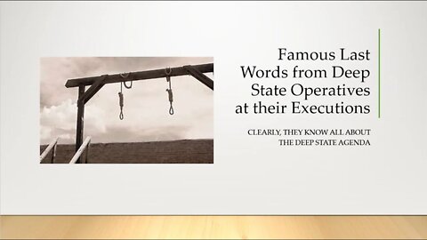 Famous Last Words of the Executed at GITMO