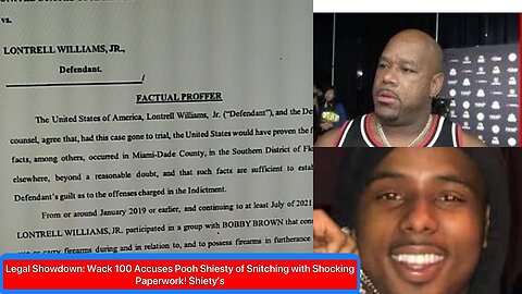 Legal Showdown: Wack 100 Accuses Pooh Shiesty of Snitching with Shocking Paperwork! Shiety’s