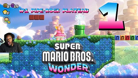 Super Mario Bros. Wonder Playthrough/Walkthrough pt1 - World 1 (W1) Pipe-Rock Plateau