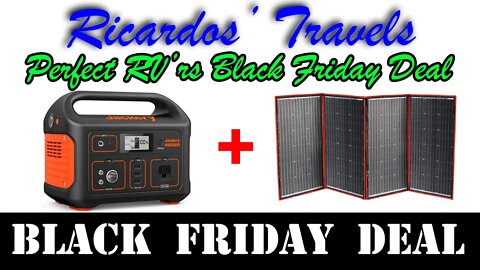 Black Friday Deal | Perfect Power Combo for RVers Travelers Jackery 500 DOKIO 300W Solar Panel