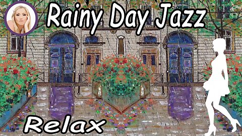 Rainy Day Rhythms: A Relaxing Bossa Nova Jazz Serenade – Motion Video Background – girl walks by