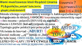 Wami musi!zawsze ktoś•Rządzić•(marna PL&gusła)bo„antyki”żule,lenie, głupki,zło&idolatriE