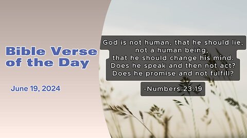 Bible Verse of the Day: June 19, 2024