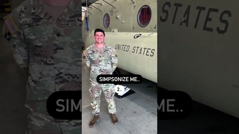 Soldier turned into a Simpson cartoon #shorts