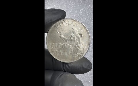 Romania 100000 Lei 1946 Mihai I Silver coin