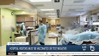 California hospital visitors must be vaccinated or test negative