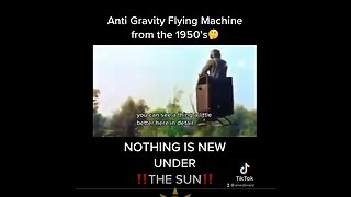 HISTORY IS A LIE!! ANTI GRAVITY FLYING MACHINE FROM 1950'S