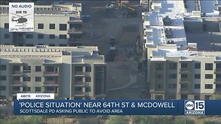 Police presence in construction area near 64th Street and McDowell Road