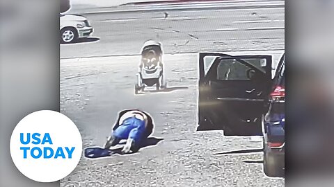 Good Samaritan rescues baby stroller from rolling into traffic - USA TODAY