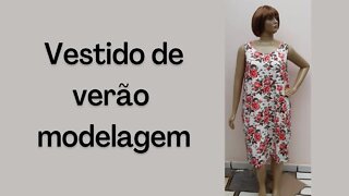 Vestido leve de verão, modelagem fácil