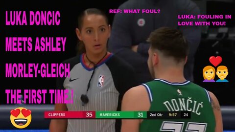 “What Foul?” Ref - “Fouling In Love With You” Luka Doncic: | Luka Doncic Flirting With Ref...