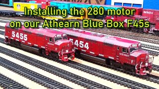 Athearn Blue Box F45 install a 280 motor