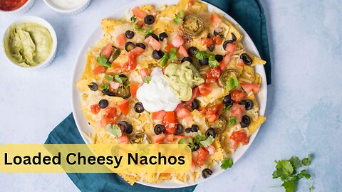 1 Minute Loaded Cheesy Nachos Recipe | Easy Vegetable Nachos by Marinated Goodness
