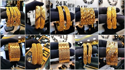 Latest Heavy hallmark Gold Bangles/Kada Designs2022 with wei