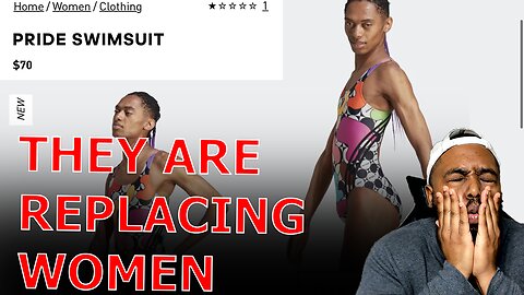 Adidas GOES WOKE REPLACING A Woman With A Male Model In Women's Bathing Suit For Pride Collection!