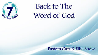Back to The Word of God