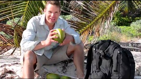 An easy way to drink a raw coconut