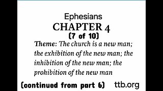 Ephesians Chapter 4 (Bible Study) (7 of 10)