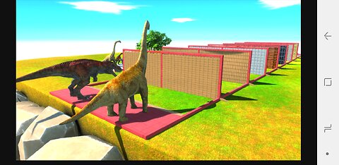 Carnivorous Dinosaur vs Harbivorus Dinosaur race Through Blocks - #arbs #gaming #game