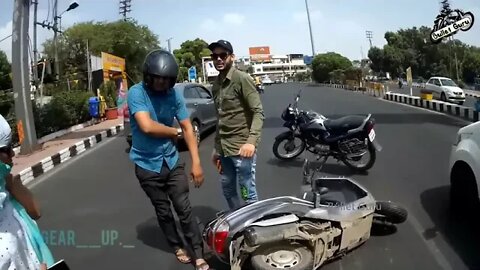 Viral Aunty Scooter Crash Video in Bhopal - FULL VIDEO | Camera Saved a Rider😰 #crash