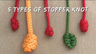 5 types stopper knot for bracelet tutorial (5 tipos de nudo stopper para pulseras)