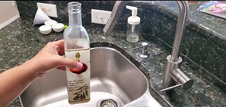 How to clean glass oil bottle | oil dispenser