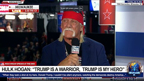 HULK HOGAN: “TRUMP IS A WARRIOR, TRUMP IS MY HERO!”