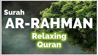 Relaxing reading Quran to the sound of rain | Surah 55 Ar-Rahman | Omar Hisham