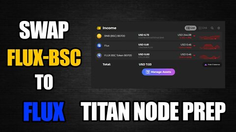 FLUX-BSC To FLUX Swap | FLUX Titan Node Preparation
