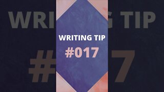 Writing Tip No. 017 - Productivity #shorts #writingtips