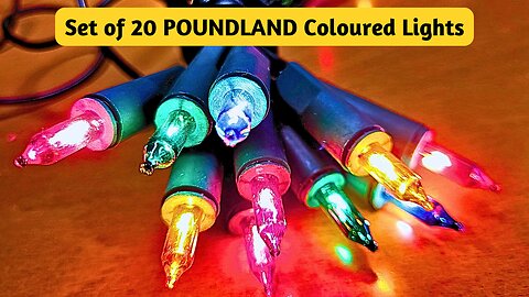 Set of 20 POUNDLAND Coloured Lights