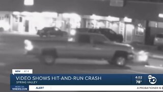 Caught on video: hit-and-run crash in Spring Valley injures motorcyclist