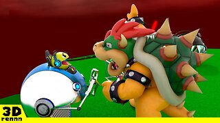 Pacman Mario & Chain Chomp VS BOWSER | THE FIGHT BEGINS!!!