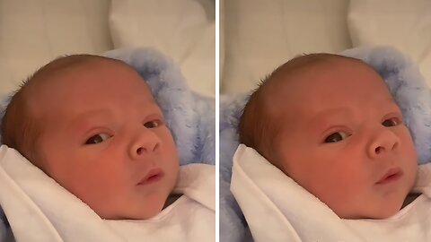 Newborn Baby Hilariously Gives Mom Bombastic Side Eye